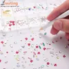 1Set Dental Deep Gems Crystal Diamond Ornament Strumenti fai -da -te Varie forme colorano gioielli dentali acrilici acrilici