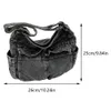 Denim Shoulder Bag for Women Men Teenage Causal Messenger Bag Student Book Bag Vintage Sling Bag Large Capacity Messenger Bag