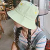 Bérets Broidered Flower Letter Fisherman Hat For Women Color Color Cotton Bucket Outdoor Travel Girl Wild Basin Basin Cap