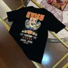 Versión alta de primavera/bendición de verano dios Nuevo marcado de moda Lucky Cat Patrón impreso Camiseta de manga corta de algodón corto para hombres y mujeres 571899