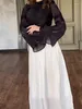 Etnische kleding Vrouwen Eid Moslim feestjurk Abaya Musulman Fahsion Silky Dubai Ramadan Abayas Marokkaanse Caftan Kaftan Vestidos Largo