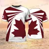 Camisetas para hombres Camisetas Canadá Camisetas Canadiense Emblema Maple Lea de maple Camiseta de estampado 3D