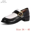 Kleiderschuhe Low -Med -Absätze 4 cm Frauen Oxfords Karriere -Ladung Büro Frau Frau Plus Size 34 - 45