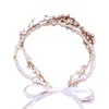 Clipes de cabelo noiva tiara tiara de cabeça pérola shinestone flor fada feminina acessórios de casamento para jóias fita de cabelo