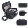 Cases Women 2 Layer Small Makeup Cosmetic Brush Bag with Mirror Portable Travel Pouch Organizer Neceser Bathroom Wash Bag
