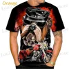 T-shirts voor heren felle bulldog boks t-shirt mannen cool ontwerp 3d pestkop pitbull print t-shirt nieuwigheid persoonlijkheid t harajuku mode strtwear t240419