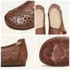 Scarpe casual koznoy 2cm etnico naturale genuino vere in pelle morbida phirini da sole donne donne cavi novità moccasins estate tondo tondo comodo comodo