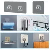 Hooks 5/10pcs Wall Adhesive Transparent Wire Shelf Rack Hook Mount Free Punch Kitchen Bathroom Non Trace Stickers Holder