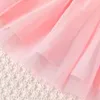 Robes de fille Prowow Robes de bébé avec manteau filles vêtements de printemps Cardigan manteau + broderie princesse rose robe rose pour filles vêtements pour enfants d240423