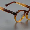 Sonnenbrillen Frames handgefertigt rund japanische Mode Brille Tortoise Acetat Unisex Brille Designer Brand Brand Eyewear