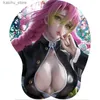 Mouse Pads Wrist Rests 3D Sexy Chest Silicone Mouse Pad Sexy 3D Mouse Pad Sexy Girl Gaming Mousepad with Silicone Gel Wrist Rest Office Decor Comic Pad Y240419
