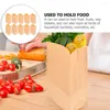 Storage Bags Pack Bread Paper Kraft Pouch Sundries Holder Foldable Vegetable Food