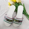 Summer Femme Flat Slides Outdoor Sandal Slipper Designer Shoes Fashion Luxury Engle Head Striped Slippers 2024 240418