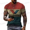 T-shirts masculins 2022 Mens T-shirt 3d Imprimer Huile STP Slve Tops Rétro Motorcycle Racing T-shirts T-shirt surdimensionné Men Vêtements Esso Top T240419