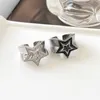 Spersonalizowany styl hip -hopowy z 3D Diamond S925 Srebrny pentagram gwiazda Pierścień Mody Modna Dostosowywanie biżuterii