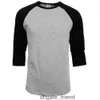 Vendita calda estate autunno uomo o-collo 100% t-shirt da uomo maglietta manica casual maglietta raglan jersey camicia