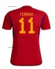 2023 Soccer Jerseys Fans Joueur Version Pedri Ansu Gavi Fati Ferran Torres Morata Football Shirt Koke Azpilicueta 2023 ASENSIO 22 23 Spains Kits Hommes et Kits pour enfants