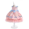 Elegante erste Kommunion Taufe Geburtstagskleid Baby Kostüme Kinder Prinzessin Pailletten Party Little Brautjungfer Kleinkindkleider