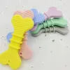 10st Baby Silicone Teether Dog Bone Lovely Teether Cartoon Pendant Twisted Diy Pacifier Chain Toys Kids Product 240415