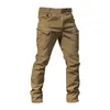 Wysokiej jakości Khaki Casual Pants Mężczyźni Wojskowe taktyczne joggery Kamuflażowe spodnie cargo mody Multi Pieszerzy Black Army Spodni 240408