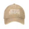 Caps de balle Jésus sauve-moi la vie chrétienne chrétien automne casquette homme baseball mode cow-boy chapeaux de coton lavé coton casquette