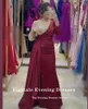 Partykleider achtale Abendkleid Satin O-Neck Perlen mit Strasssteinen Burgund Arabisch Prom Kleid Hochzeit Vestidos de Noch
