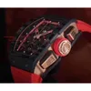 Avec des hommes en acier inoxydable RM011-03Carbon Superclone Céramique RM11 Mécanique 40x50x16mm Montres Fiber Watches Designer 2024 Luxe Size Watch Chronograph 366