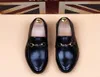 wedding dress shoes Homecoming men black horse bit buckle designer business shoes Smoking Slipper US5449440