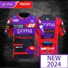 T-shirty męskie 2024 Męskie motocykl T-shirt oddychający swobodny koszulka dla entuzjastów wyścigów Pramac n Team. Osiemdziesiąt dziewięć J240419