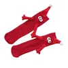 Femmes chaussettes 2024 Christmas drôle 3d Santa Hat Magnet Hand tenant pour les enfants adultes