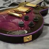 Guitare violette électrique violet body massif en bois massif en or