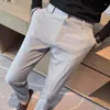 Мужские костюмы 2024 Spring Solid Color Slim Fit Pan