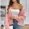 Women's Sweaters New style hand hook flower sweet knitted cardigan sweater jacket women's lazy casual loose sweater fashion T Shirt tops