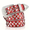 Hip Hop Rhinestone Y2K Belts Trendy Solid Color Sparkling PU CHEARO BEAR