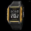 Нарученные часы Skmei Square Men Digital Electronic Watch Men's Sports Watches for Man Водонепроницаемые будильные часы. Начатые часы.