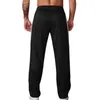 Calça masculina cintura elástica streetwear sport sport sport com detalhes laterais para academia confortável