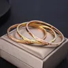 Designer Versatile Fashionable and Luxury Carter Ten Diamond Titanium Bracelet ins 18k Gold Colorless Womens 2WB6