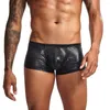 Underpants JODIMITTY Mens Sexy Boxer Skin Leather Underwear Men Crotchless Shorts Low Waist Male Ropa Interior