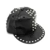 Ball Caps Style Koreański Nowe nity węża skórzana czapka baseballowa mężczyźni i kobiety parę hip -hop hop flat Brim Hat Hurt