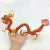 Estatuetas decorativas colecionáveis dragão estatueta artesanal ornamento de artesanato em miniatura chinesa para carro em casa