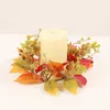 Kwiaty dekoracyjne 20 cm jesienne świece wieńce Lekkie jedwabne tkaniny zbioru girlandów ozdoby na Święto Dziękczynienia Halloween