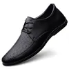 Casual Shoes 2024 Man Leather Office Business Dress Flats Wedding Men Black
