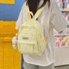 バックパック日本のマルチポケット女性リュックサックナイロンソリッドファッションナップサック大容量プリーツ小さな軽量ショルダーバッグ