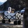 Camping Trolley Foldable Outdoor Hand Push Picnic Car Camp Crailer Stall Small Pull Cart Table Board Camping Car