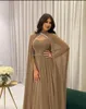 Party Dresses Eightale Arabic Evening Cape Sleeves Beaded Chiffon A-Line Mother Of The Bride Prom Gown Custom Made Dress