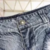 Qisin Women Sexy Low Waist Hole Tassel Denim Shorts Jeans Thong Short Feminino 240407