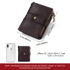 Portefeuilles Cow Hide Greil Leather Men Men de portefeuille Purse Mini Portfolio Portfolio Porte de piste de lance masculine