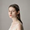 Headpieces Beautiful Pearl Diamond Chain Bridal Wedding Headdress Simple Bridesmaid Dress Headband