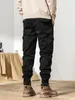 Herrbyxor 2024 Multi-Pockets Winter Cargo Men Fleece Liner Tjock varm Slim Fit Joggers Streetwear Casual Cotton Thermal Trousers