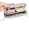 Kvällspåsar Clutch Bag Party Wedding Crystal Clutches Purse For Women Luxury Chain Shoulder With Rhinestone Sac